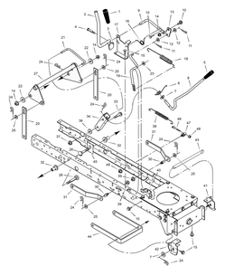 Mower Housing Suspension (Part 1) Diagram and Parts List for 465606X692A 2001 Briggs and Stratton Lawn Tractor